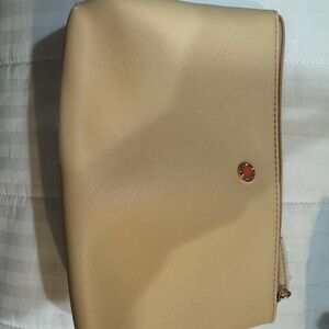 Cosmetic Pouch with Gold Accent